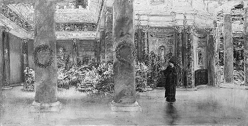 Kaiserin Faustina im Junotempel zu Praeneste, 1881, Albert von Keller