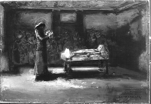 Auferweckung der Tochter des Jairus, 1885, Albert von Keller