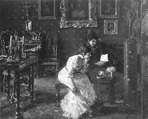 Im Salon, 1886, Albert von Keller