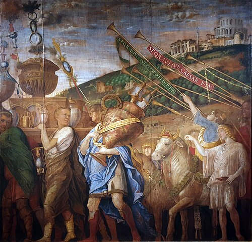 The Triumphs of Caesar IV: The Vase-Bearers, 1490, Andrea Mantegna