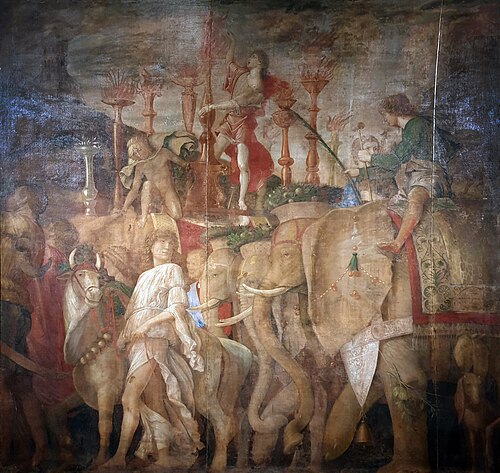 The Triumphs of Caesar V: The Elephants, 1490, Andrea Mantegna