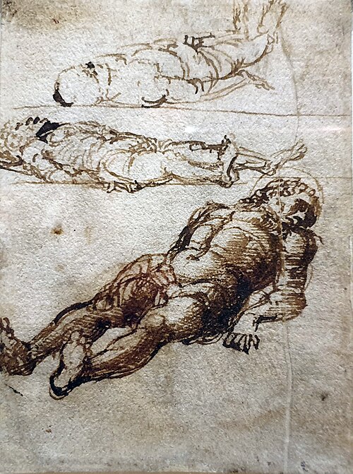 Three Studies for the Dead Christ, 1450, Andrea Mantegna