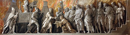 The introduction of the cult of Cybele in Rome, 1505, Andrea Mantegna