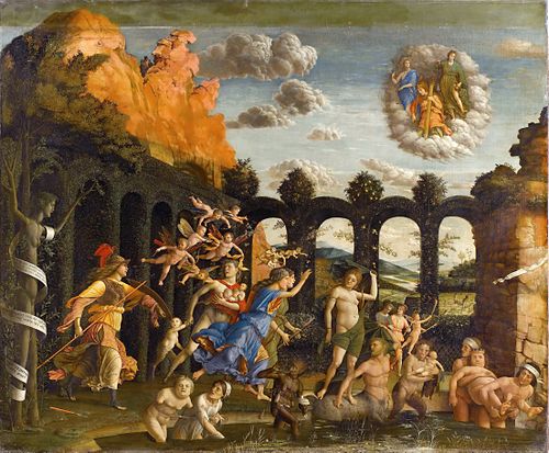 Minerve chassant les Vices du jardin de la Vertu, 1487, Andrea Mantegna