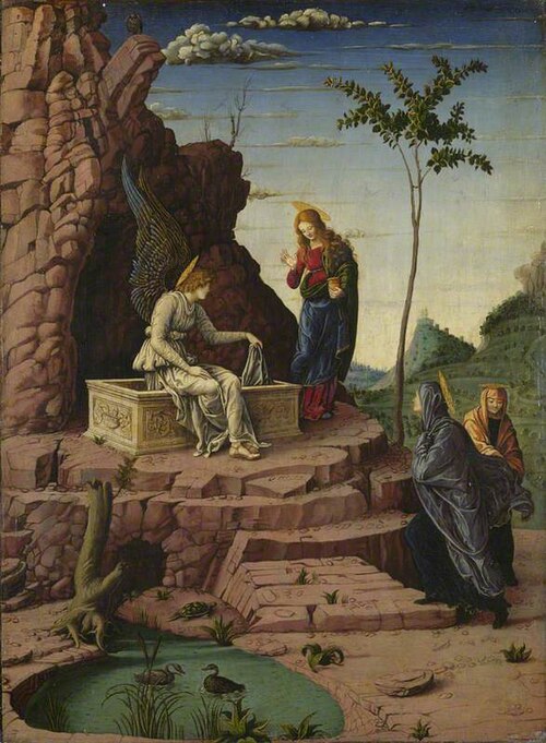 The Maries at the Sepulchre, 1505, Andrea Mantegna