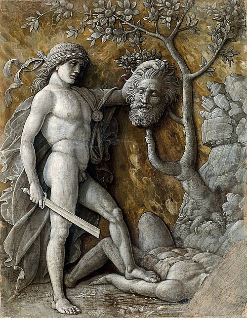 David mit dem Haupt des Goliath, 1492, Andrea Mantegna
