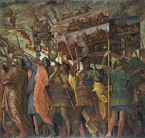 The Triumphs of Caesar: 1. The Picture-Bearers, 1488, Andrea Mantegna