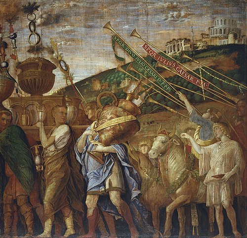 The Triumphs of Caesar: 4. The Vase-Bearers, 1488, Andrea Mantegna