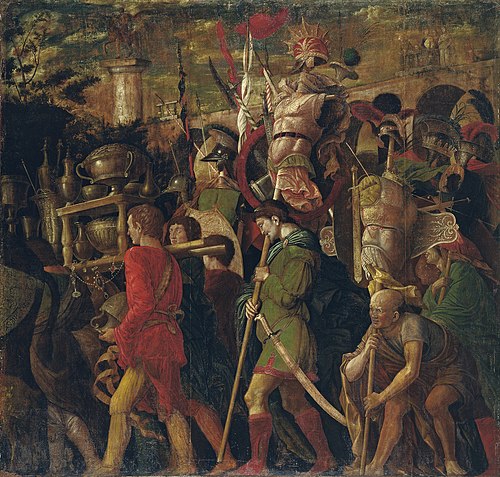 The Triumphs of Caesar: 6. The Corselet-Bearers, 1488, Andrea Mantegna