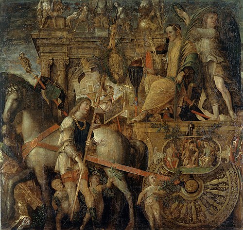 The Triumphs of Caesar: 9. Caesar on his Chariot, 1488, Andrea Mantegna