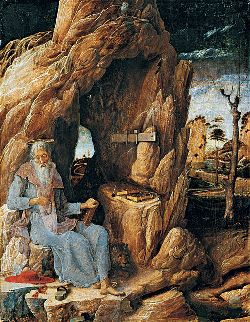 Saint Jérôme dans le désert, 1449, Andrea Mantegna
