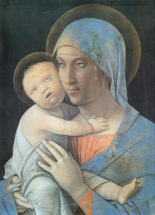 Madonna col Bambino peinture, 1490, Andrea Mantegna