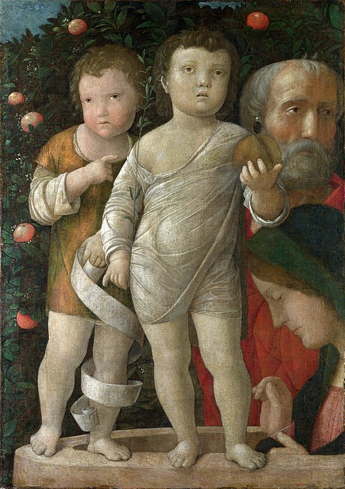 The Holy Family with Saint John, 1500, Andrea Mantegna