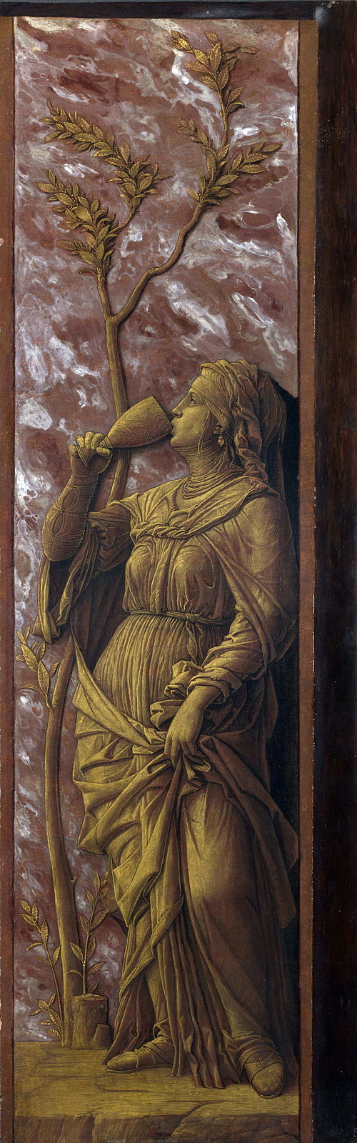 A Woman Drinking, 1495, Andrea Mantegna