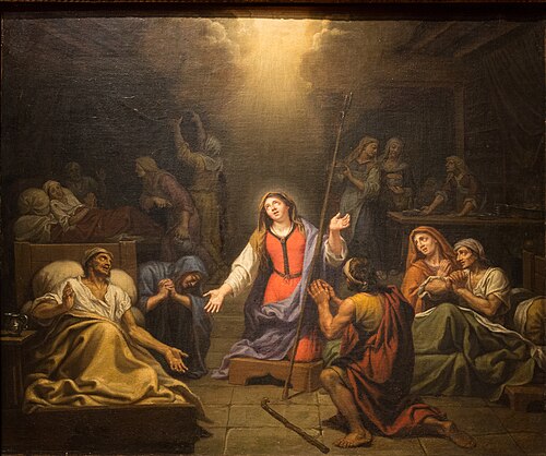 Sainte Geneviève donnant sa protection aux malades, 1680, François Verdier