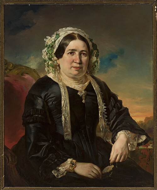 Portrait of a woman in a cap, , Franz Krüger