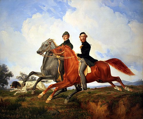 Two Galloping Riders, 1851, Franz Krüger