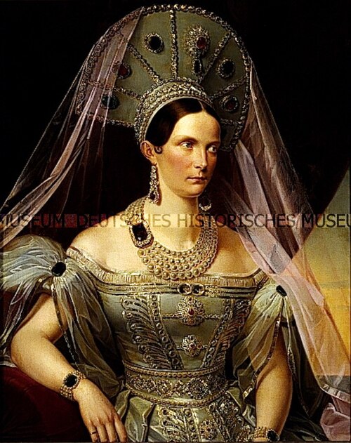 Alexandra Feodorovna, Tsarina of Russia (1826-1860), née Princess Charlotte of Prussia, 1834, Franz Krüger
