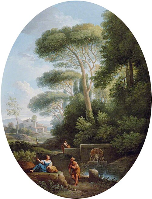 Landscape with a Fountain, , Jan Frans van Bloemen