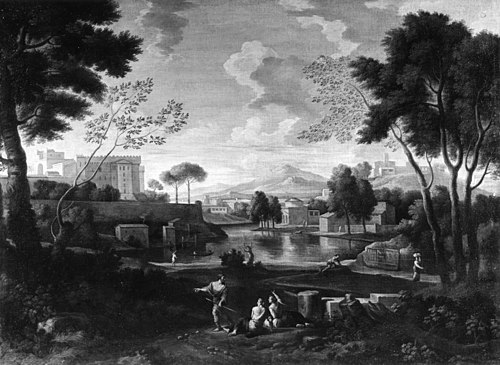 Classical Landscape with the Vatican Belvedere, 1767, Jan Frans van Bloemen