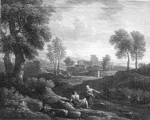 Ideallandschaft mit zwei Männern im Gespräch, 1705, Jan Frans van Bloemen