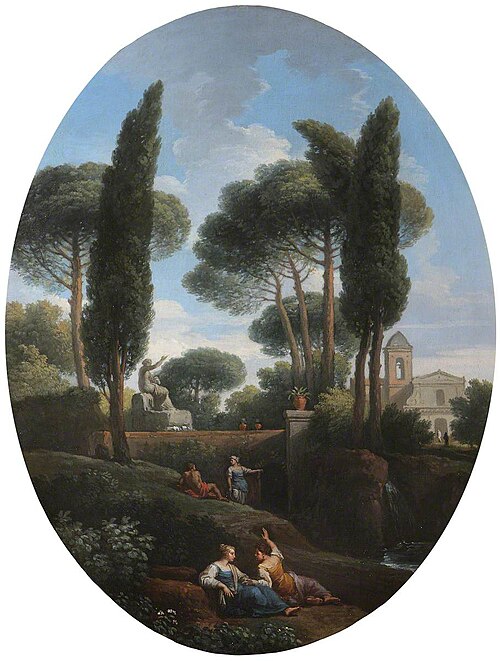 Classical Landscape with Two Reclining Women Conversing, 1720, Jan Frans van Bloemen