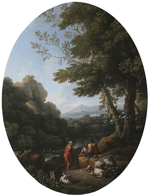 A Classical Landscape with Two Shepherds and Sheep, 1720, Jan Frans van Bloemen