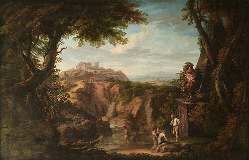 Classical Landscape with Fishermen, 1715, Jan Frans van Bloemen