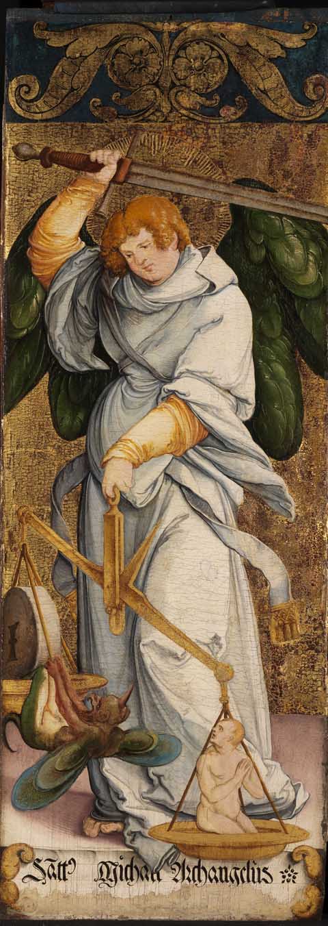 Archangel Michael as weigher of souls, 1535, Maître de Meßkirch