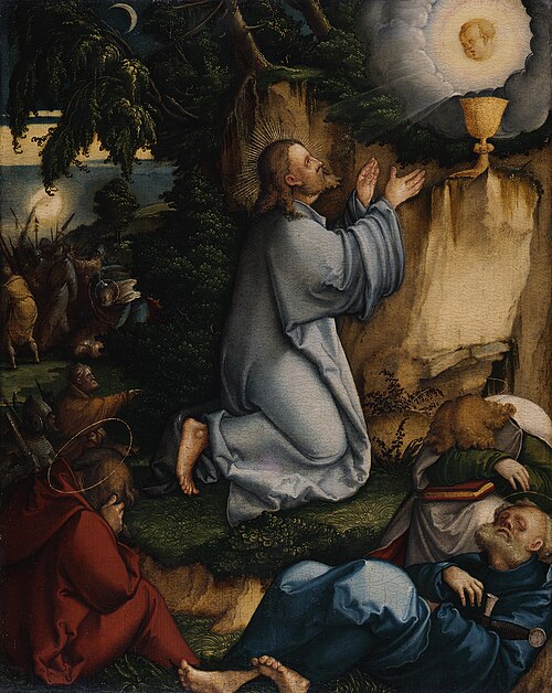 Christus am Ölberg und die Gefangennahme Christi, 1525, Maître de Meßkirch