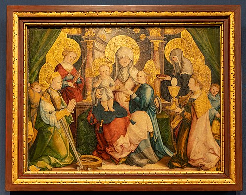 Virgin and Child with Saint Anne and other female patrons, 1530, Maître de Meßkirch