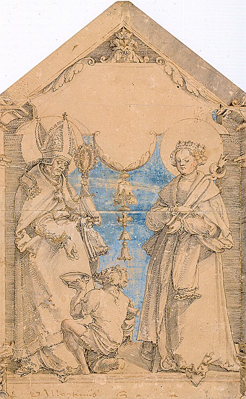 Die Heiligen Martin und Apollonia, 1530, Maître de Meßkirch