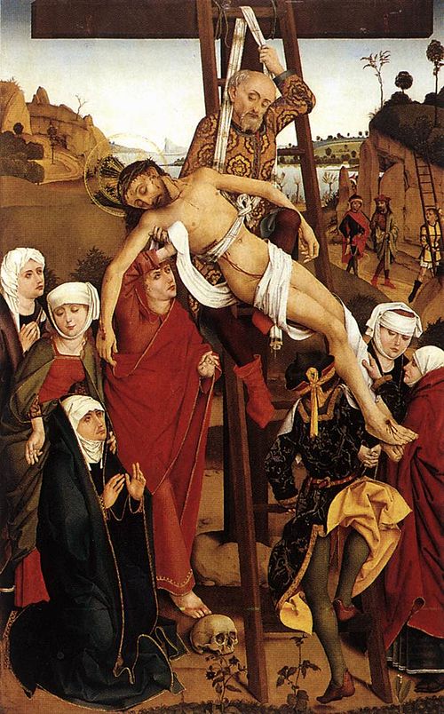 Hofer Altar: Kreuzigung Christi, 1465, Hans Pleydenwurff