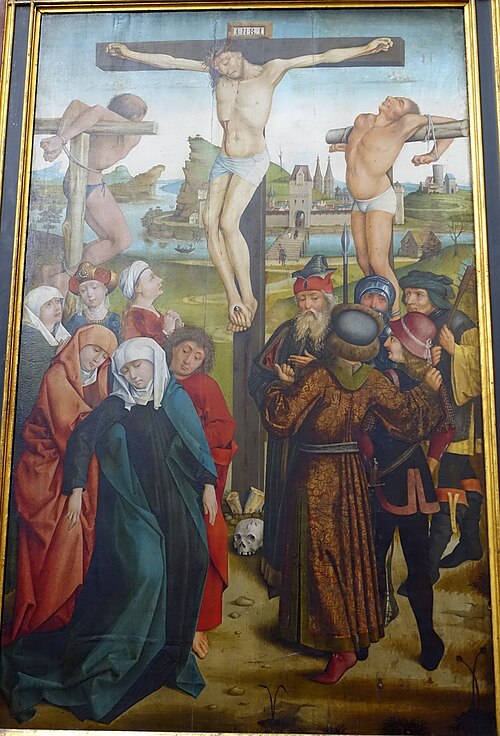 Landauer Altar: Crucifixion of Jesus, 1465, Hans Pleydenwurff