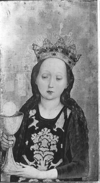 Hl. Barbara Außenseite: Martyrium der hl. Ursula und der elftausend Jungfrauen (Werkstatt, Hans Sieb, 1463, Hans Pleydenwurff
