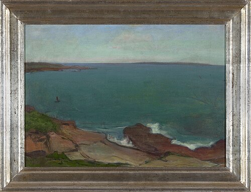 Marine landscape with a small boat, 1898, Władysław Ślewiński