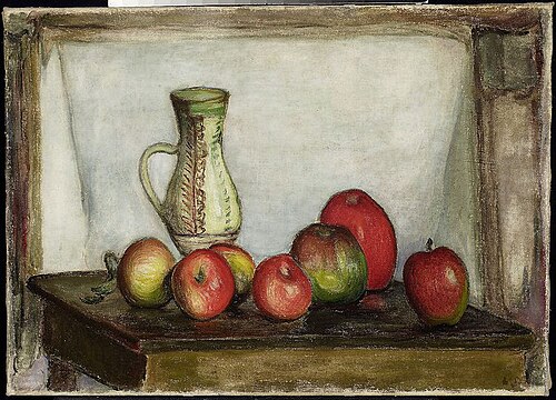 Still life – apples and a pitcher, 1904, Władysław Ślewiński