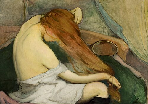 Woman Combing Her Hair, 1897, Władysław Ślewiński