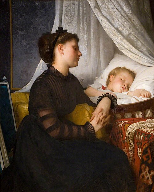Widowed and Fatherless, 1874, Léon Perrault