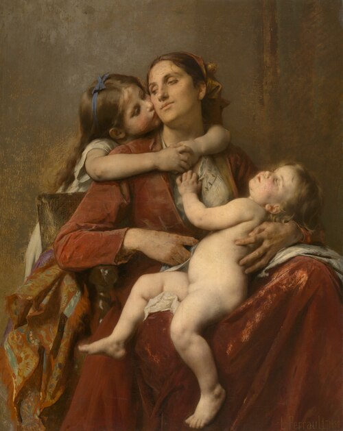 Mother's Happiness, 1890, Léon Perrault