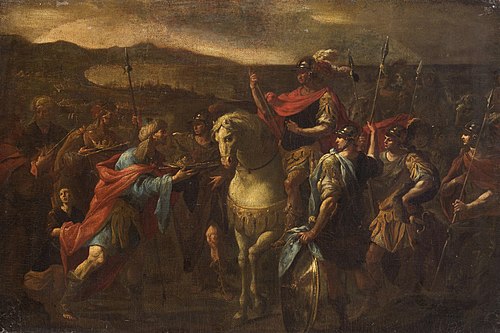 Indische Könige huldigen Alexander dem Großen, , Agostino Beltrano
