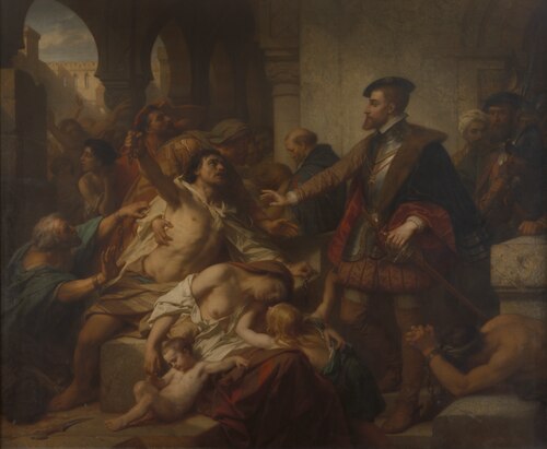 Charles V Frees the Slaves in Tunis, 1873, Nicaise de Keyser