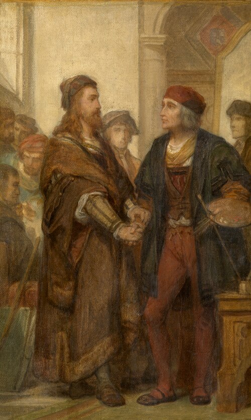 Albrecht Dürer Visiting Quinten Massijs, , Nicaise de Keyser