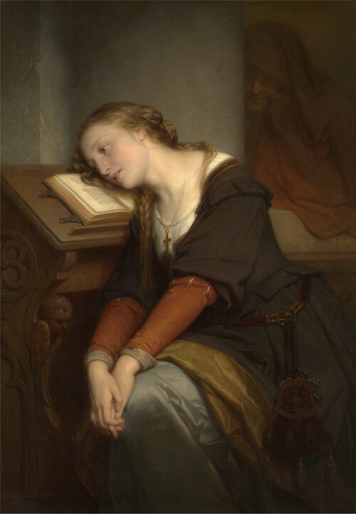 Margaret at the Church, 1864, Nicaise de Keyser