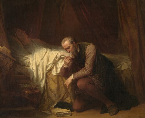 The Artist Michelangelo at the Deathbed of Vittoria Colonna, 1851, Nicaise de Keyser