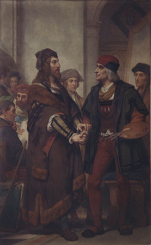 Albrecht Dürer Visiting Quinten Massijs, 1866, Nicaise de Keyser