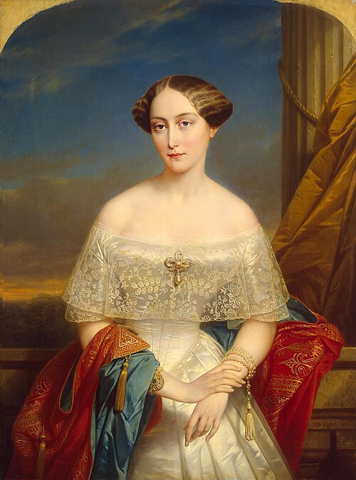 Portrait of Grand Duchess Olga Nikolayevna, 1848, Nicaise de Keyser