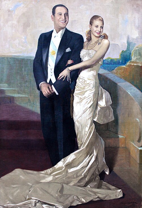 Portrait of General Juan Domingo Perón and his wife María Eva Duarte, 1948, Numa Ayrinhac