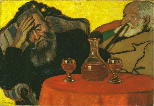 My Father and Piacsek, with Red Wine, 1907, József Rippl-Rónai