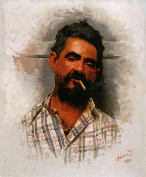 Caipira fumant, 1895, José Ferraz de Almeida Júnior